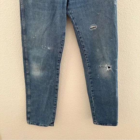 Wrangler 965T1DS Premium Quality Distressed Medium Wash Regular Fit Sz 32x34 - Picture 4 of 9